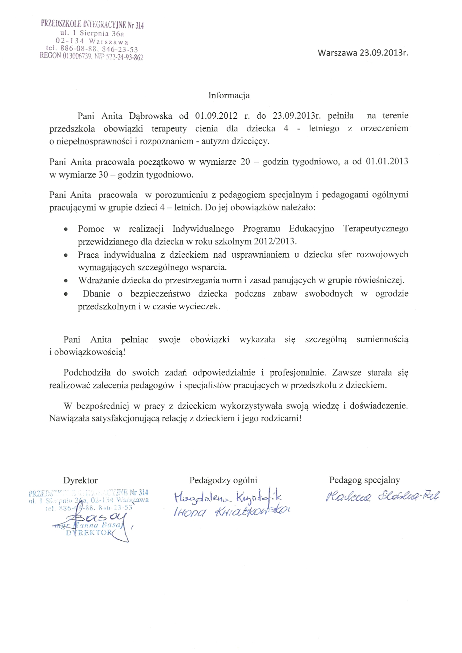 gabinet psychoterapii - referencje