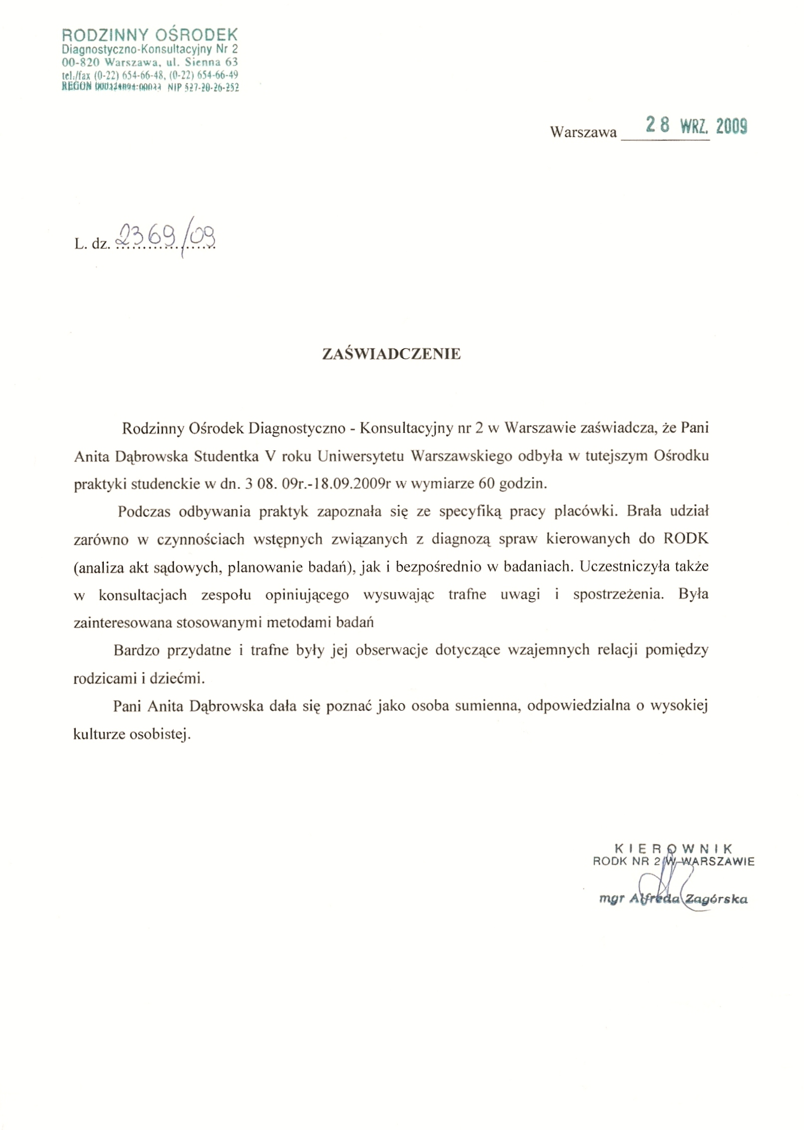 gabinet psychoterapii - referencje